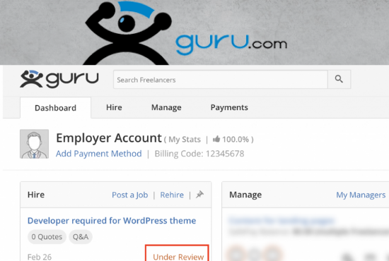 Guru freelancing