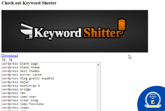 Best Free Keyword research tool - Keywordshitter