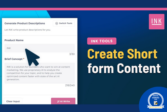 INK Ai content Writing tool, AI writing Tools