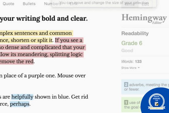 Hemingway Content writing Tool
