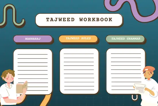 Tajweed Workbook pdf free download, Tajweed worksheet, Tajweed activity book pdf free download tajweed book